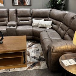 Ravenel Fossil Huge Power Reclining Sectional Sofa /P