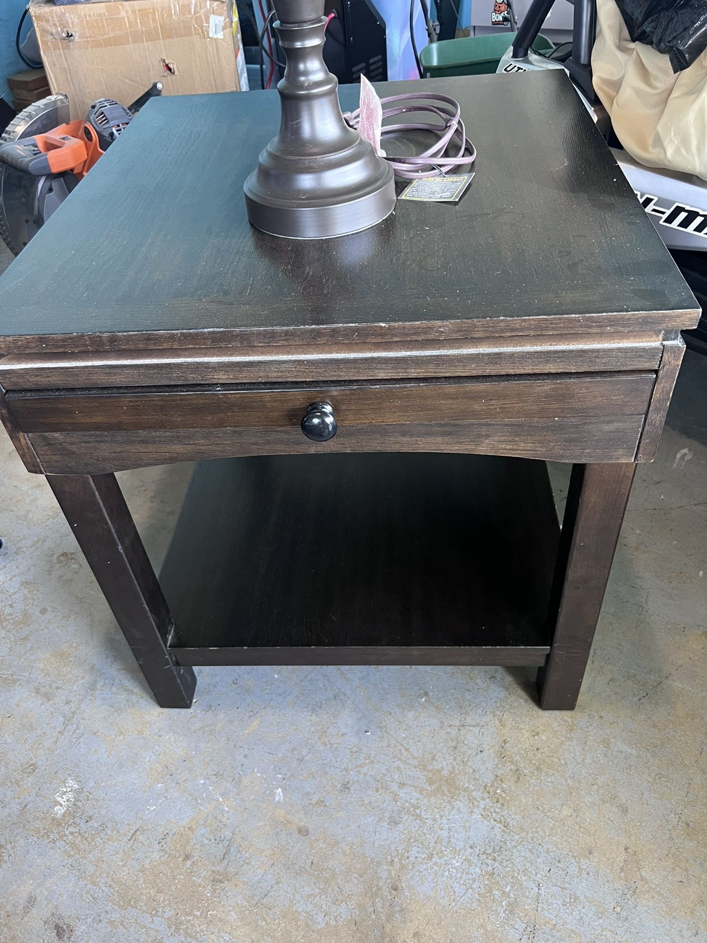 End Table And Lamp
