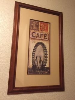 Beautiful Paris cafe picture 2 1/2' x 16".