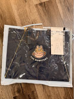 Pop Mart The Monsters Fall in Wild Series Denim Apron Bag