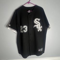Chicago White Sox Robin Ventura Baseball Jersey Mens Large Black Majestic MLB