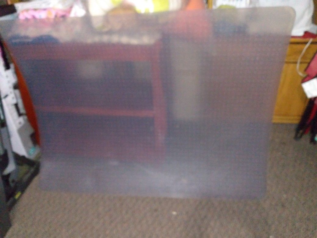 Clear Office Mat 59"by 46" In Good Condition.
