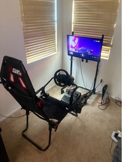 Logitech racing wheel, pedals and force shifter