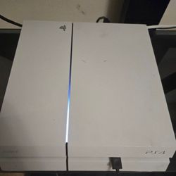 PS4 White Glacier Cord And One Controller 