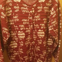 Flower printed sweater