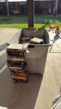 Big bin full of vhs movies