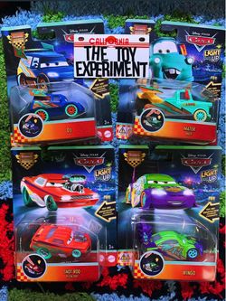 Disney Pixar Cars Light Up Die-Cast 4-Pack DJ, Mater , Snot rod, and Wingo