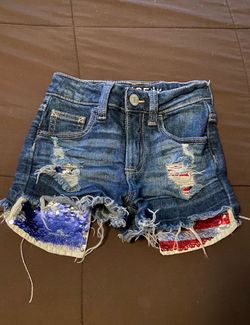 Girls Shorts (Justice) Red/White & Blue