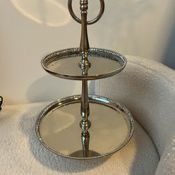 Two Tier Cupcake Stand With Rhinestone Border