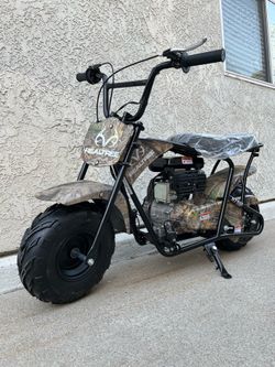 Realtree Gas Powered 105cc Camo Power Ride-On Mini Bike , Off Road Gas Powered Motor Bike For Kids And Adults