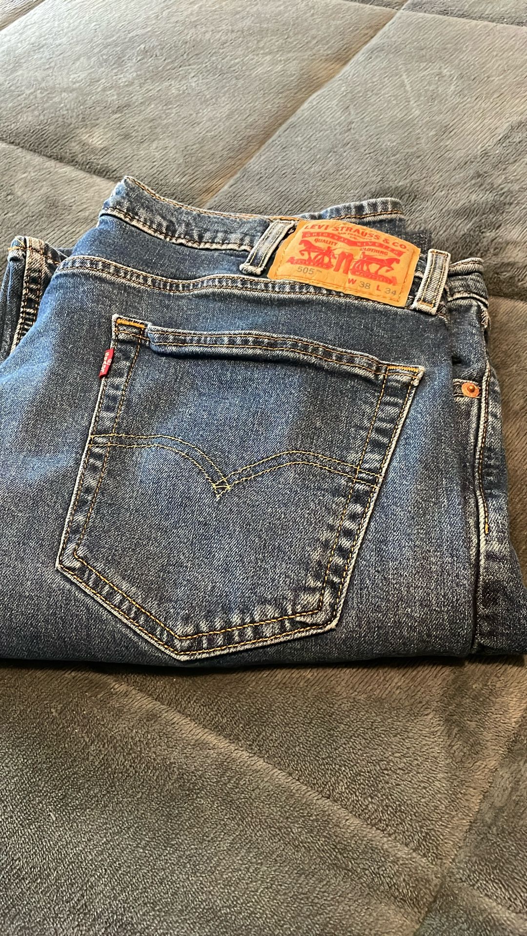 Levi Strauss 505 W 38/ L 34 Zipper Porch Pickup