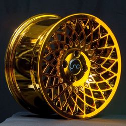 JNC043 Platinum Gold Wheels - 15"-18"