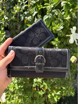 Coach Wallet and Checkbook holder set