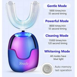 ELECTRIC TOOTHBRUSH Ultrasonic Adults 360 Cleansing Teeth Whitening LED By SNEFE