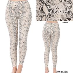 Women’s (L/XL) Snakeskin Fleece Leggings