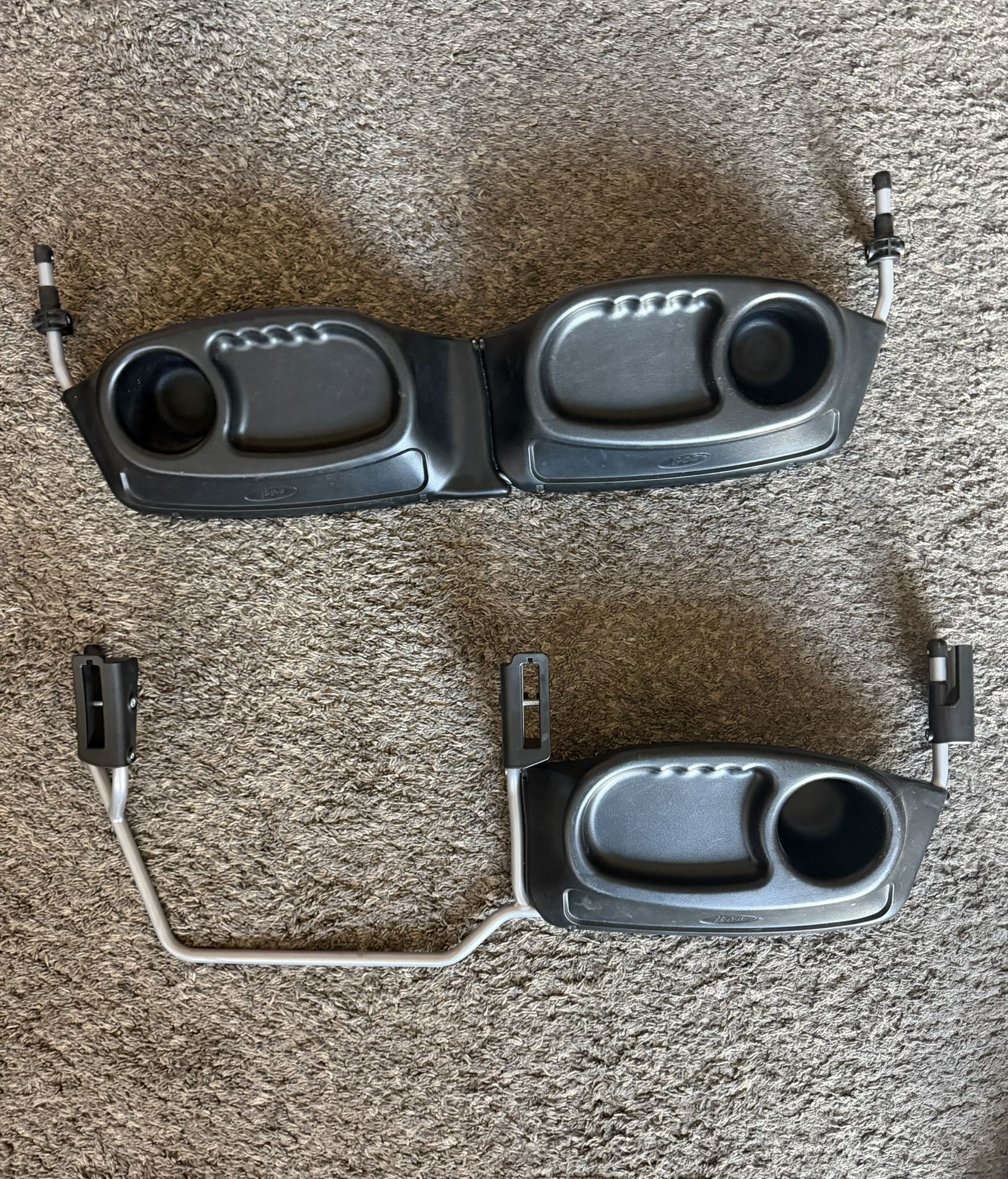 Bob Car Seat Adapter with Snack Track and a Double Snack Tray Adapter
