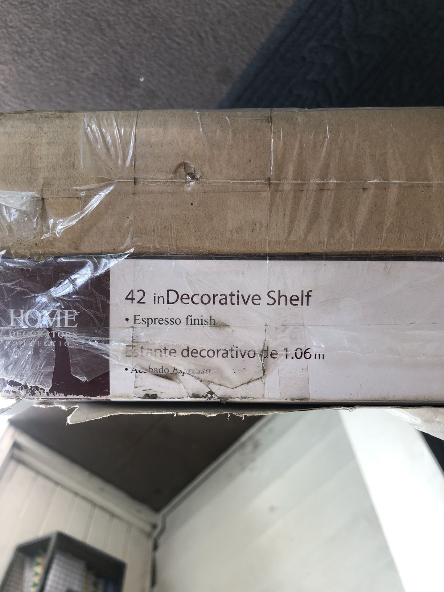 New Set of 2 42 inch Floating Shelves Color Espresso 42 inches Each New in Box Retail $69 each