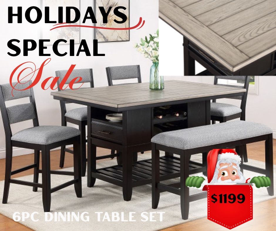 6 Pc Dining Table Set 