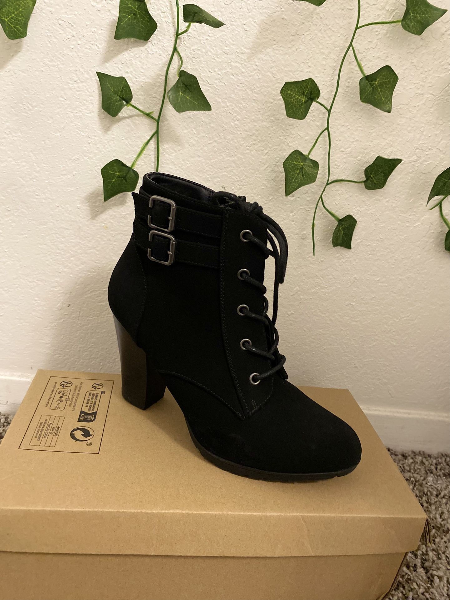 Rialto Shanaya Lace Up Combat Black Boots