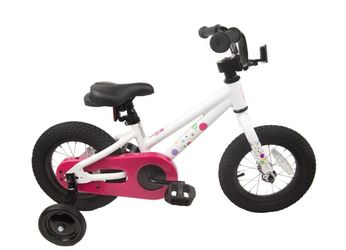 Kids Bike Girls White 12” with Training Wheels New In The Box $50 