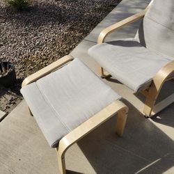 POÄNG Armchair with Ottoman 