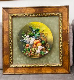 Cuadro decorativo naturaleza muerta,con relieve tridimensional