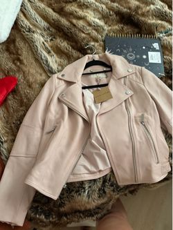 Pink Vintage Michael Kors leather jacket