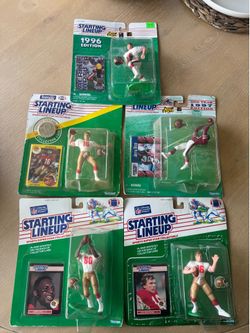 Vintage San Francisco 49ers Starting Lineup Figures Montana Rice Young