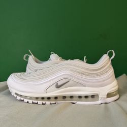 Nike Air Max 97 Triple White Wolf True Size 10.5