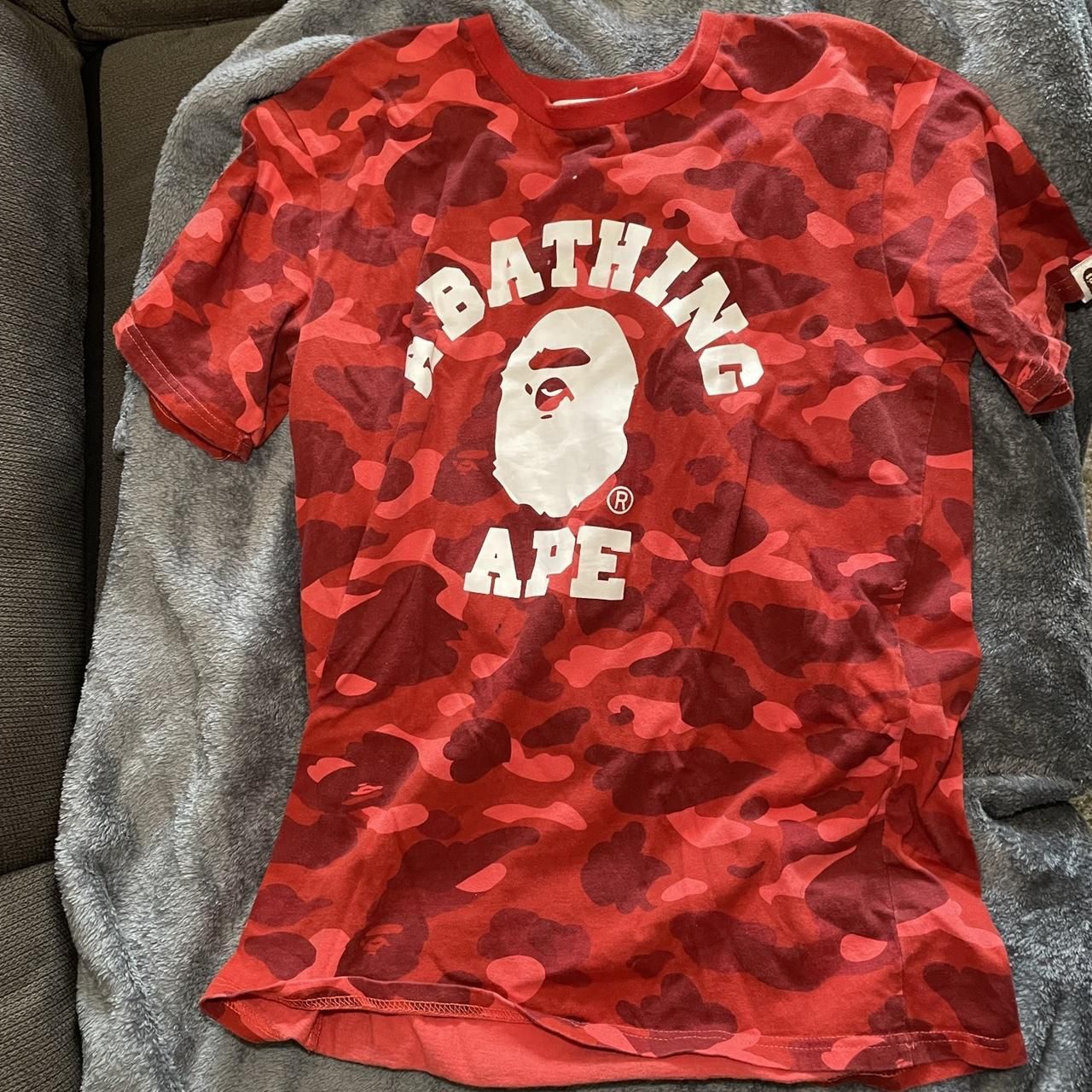 Red Camo Bape Shirt 