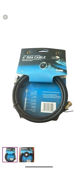 Brand new hdtv certified 6’ rg6 coaxial cable