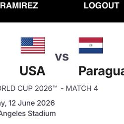 USA vs Paraguay (2 Tickets Category 3)