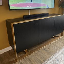  Black and Gold TV Stand 
