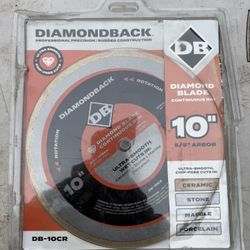 DIAMONDBACK Wet Cut Diamond Blade Concrete DB-10CR Continuous Rim 10-inch
