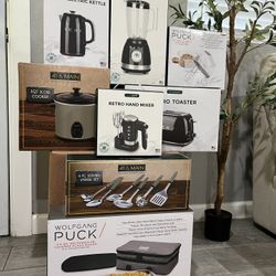 SERV Modern Retro Kitchen Set – Blender, Toaster, Mixers, Kettle & Utensils