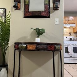 Table And Mirror And Candle Holders 