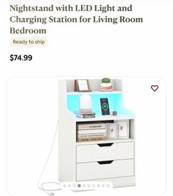 Nightstand led light and charging