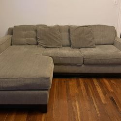 Jonathan Louis Gray Reversible Chaise Sectional (Scorpio/Cameron style) + Matching Accent Chair