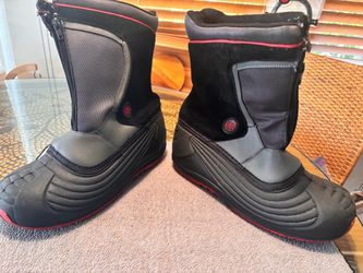 Totes Waterproof Insulated Black Boots #16336-0 Size 6M Med Black All Weather