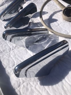 1950 Ford Chrome Bumper Guards and Steering Wheel, And other Parts