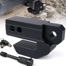 Tow Hitch Slider with Locks Pin Fits 2 Inch Towing Hitch Receivers Skid Protection Compatible with 3/4" D-Ring Shackles, for Off-Road Pickups Trucks S