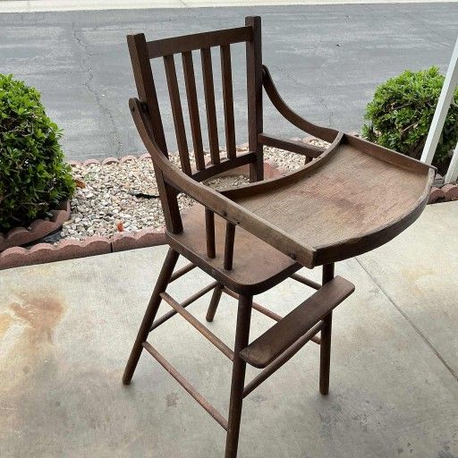 Antique Wooden High Chair 