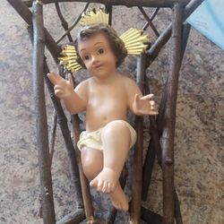 Porcelain Baby In Manger