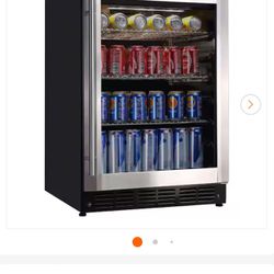 23.4 in. 50 Bottle, 154 Can, Wine and Beverage Cooler with Stainless Steel Door