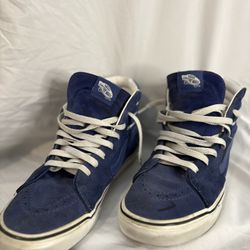 Vans SK8 Hi Sport Stripes True Navy Classic Skate Shoes Mens 10 Women’s 11.5