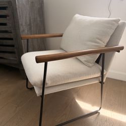 White Modern Accent Chair | Interior Designer Estate Sale