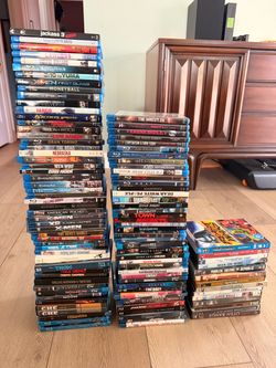 90 Blu Ray Movie LOT w/ 12 DVDs
