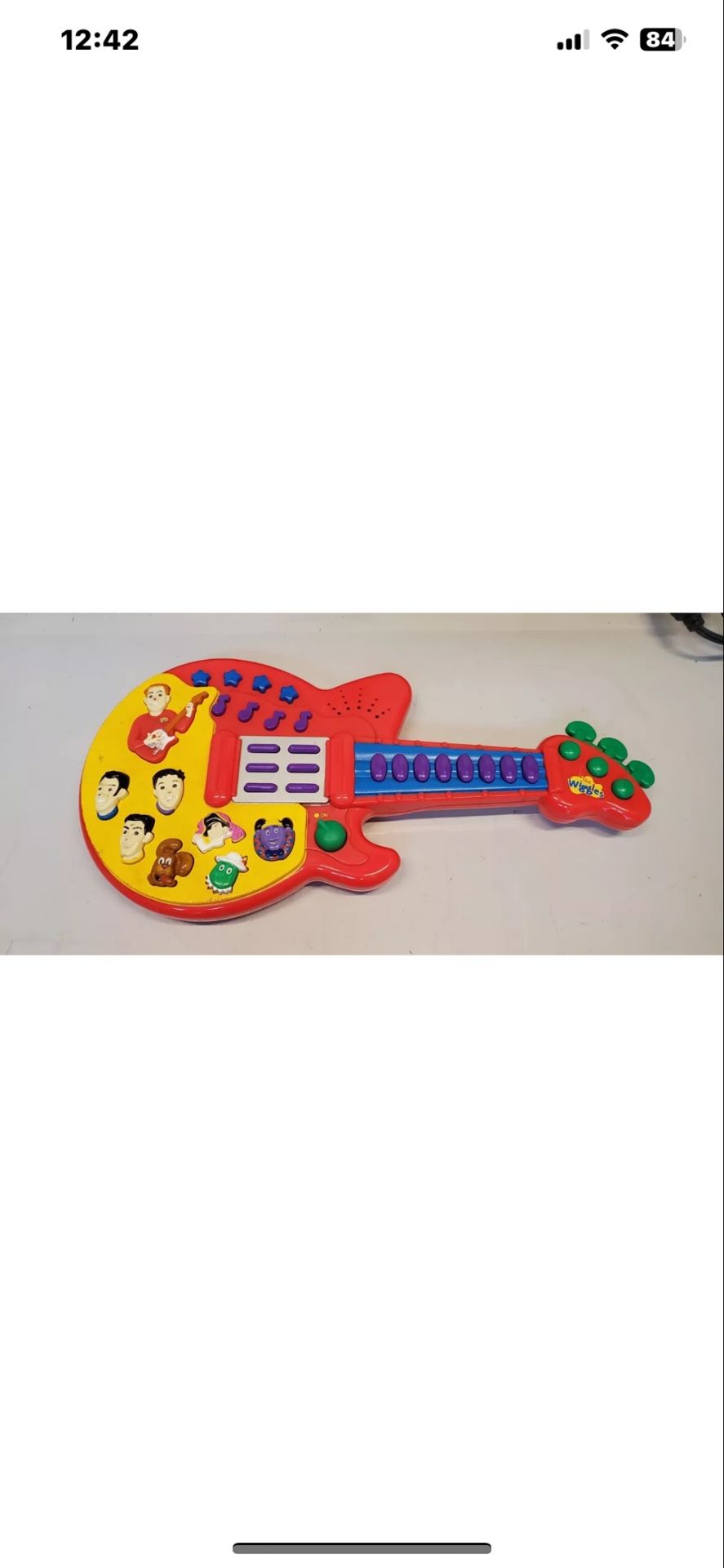 Vintage Collectible The wiggles Red Guitar Toy