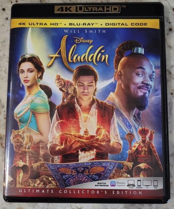 Disney's Aladdin Movie Blu-Ray And 4K Ultra HD