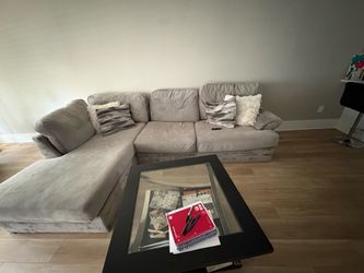 sectional and love sofa